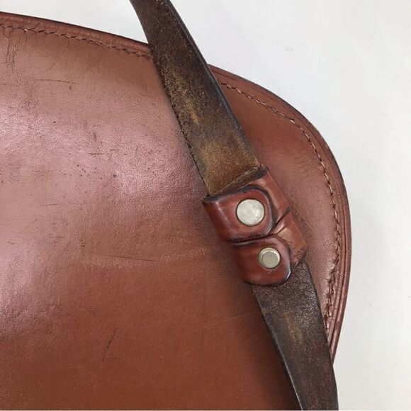 Benitez San Carlos Handmade Brown Leather Satchel Shoulder Bag - Picture 9 of 13